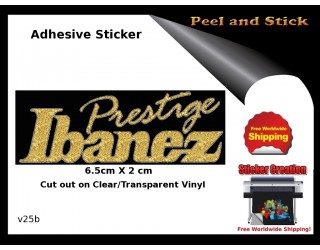 Ibanez Guitar Adhesive Sticker v25b